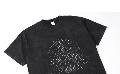 STUDDED FACE GRAPHIC T-SHIRTS