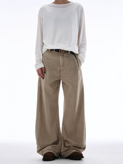 WASHED DRAPE SCIMITAR JEANS
