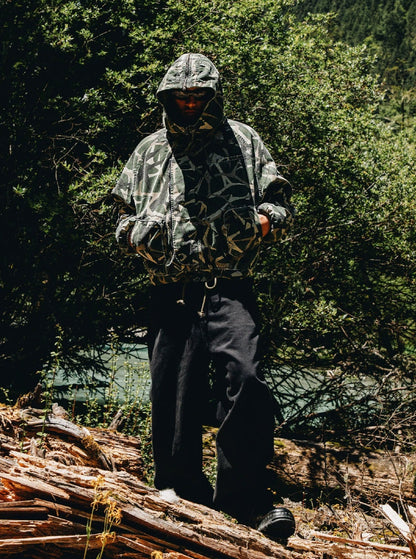 CAMOUFLAGE RAGLAN BOMBER JACKET