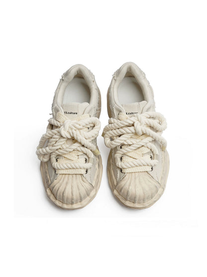 VINTAGE DISTRESSED ROPE SHOES