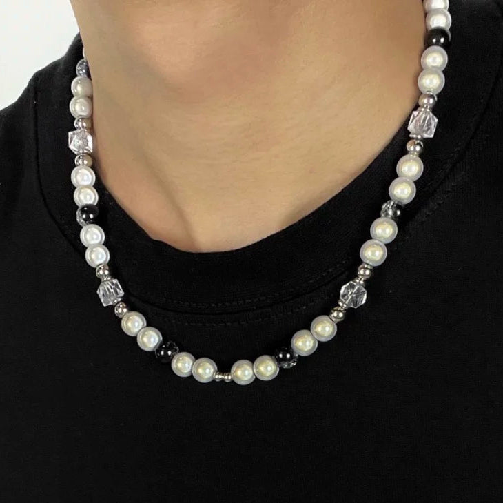 CRYSTAL PEARL NECKLACE