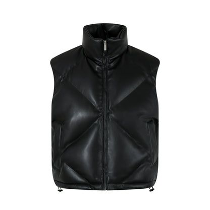 PU LEATHER PADDED VEST