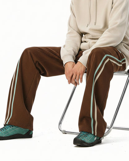 DOUBLE LINE WIDE SWEAT PANTS