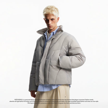 ESSENTIAL PUFFED STAND COLLAR DOWN JACKET