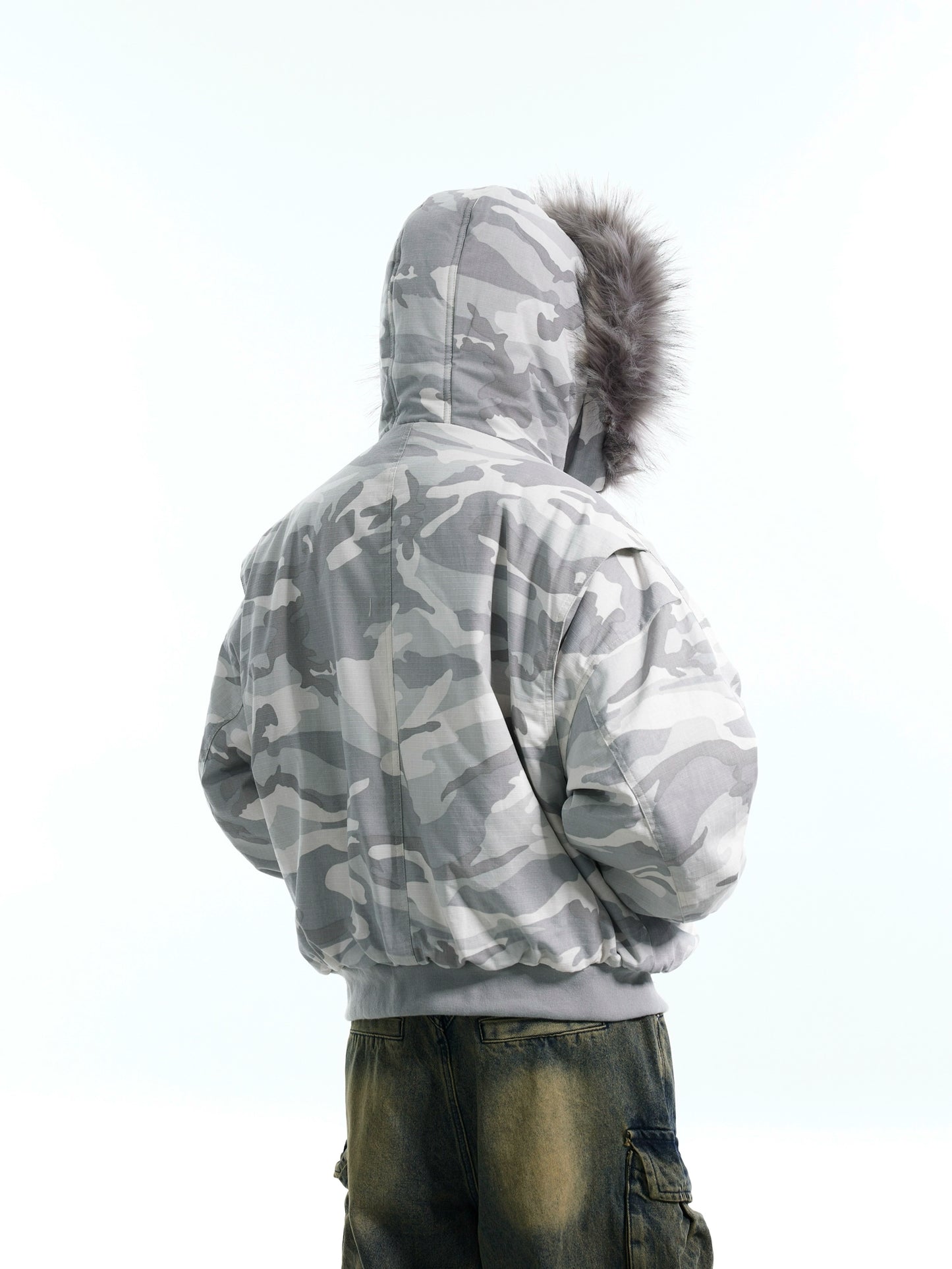 CAMOUFLAGE FUR JACKET
