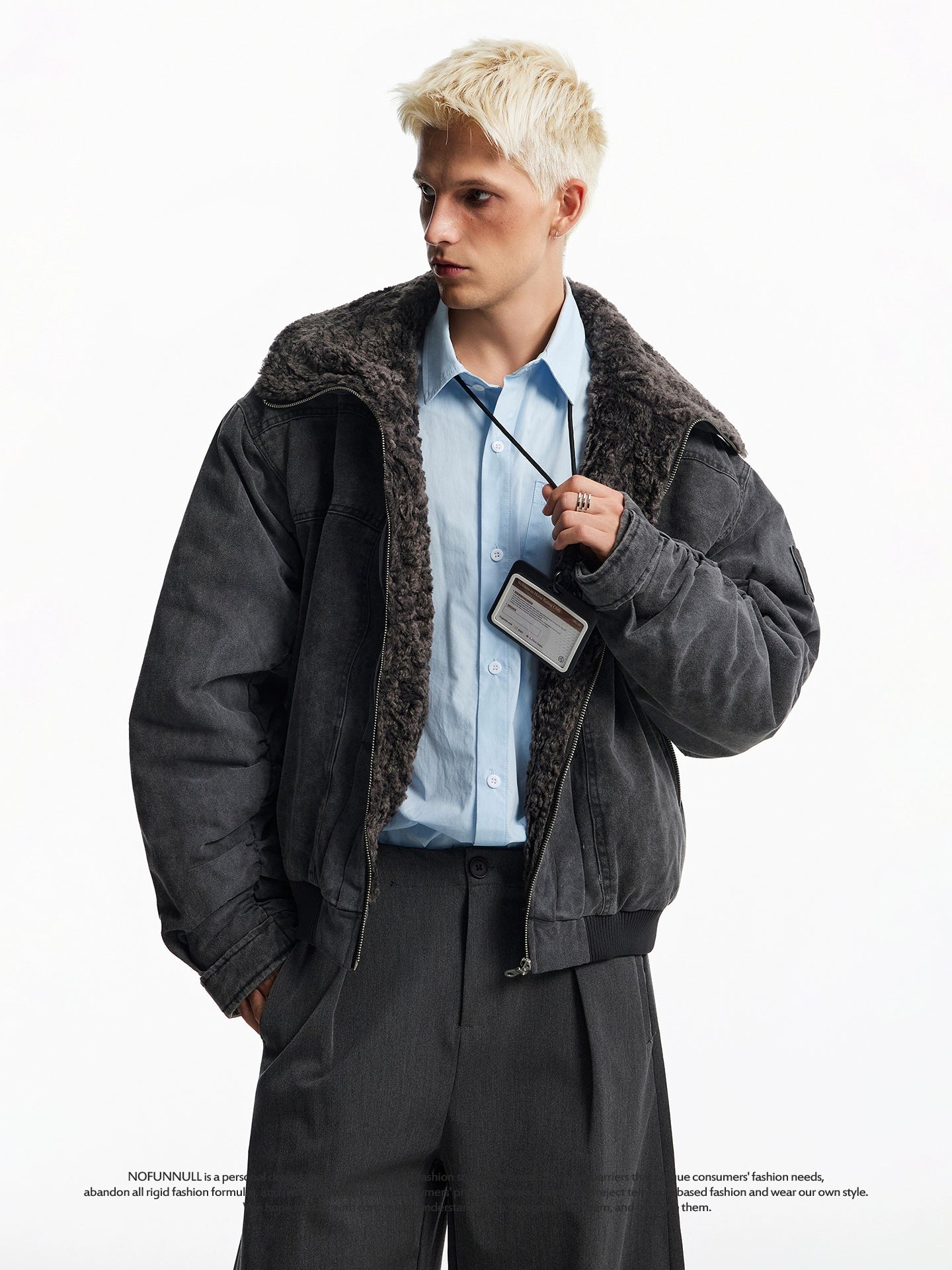 VINTAGE WASHED MILITARY ZIPPED JACKET