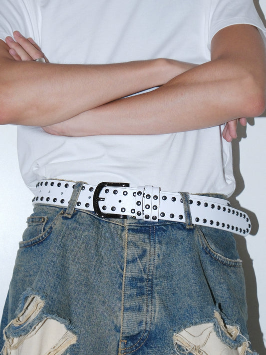 MONOCHROME EDGE DOUBLE BUCKLE BELT