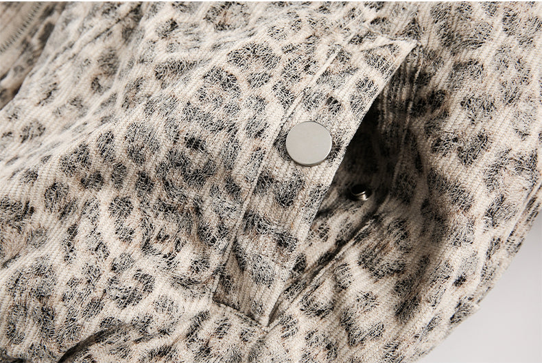 LEOPARD FUR HOODED JACKET