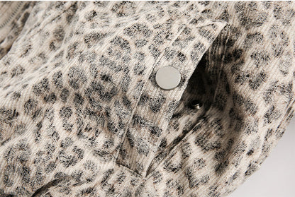 LEOPARD FUR HOODED JACKET