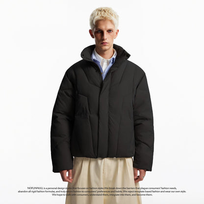 ESSENTIAL PUFFED STAND COLLAR DOWN JACKET