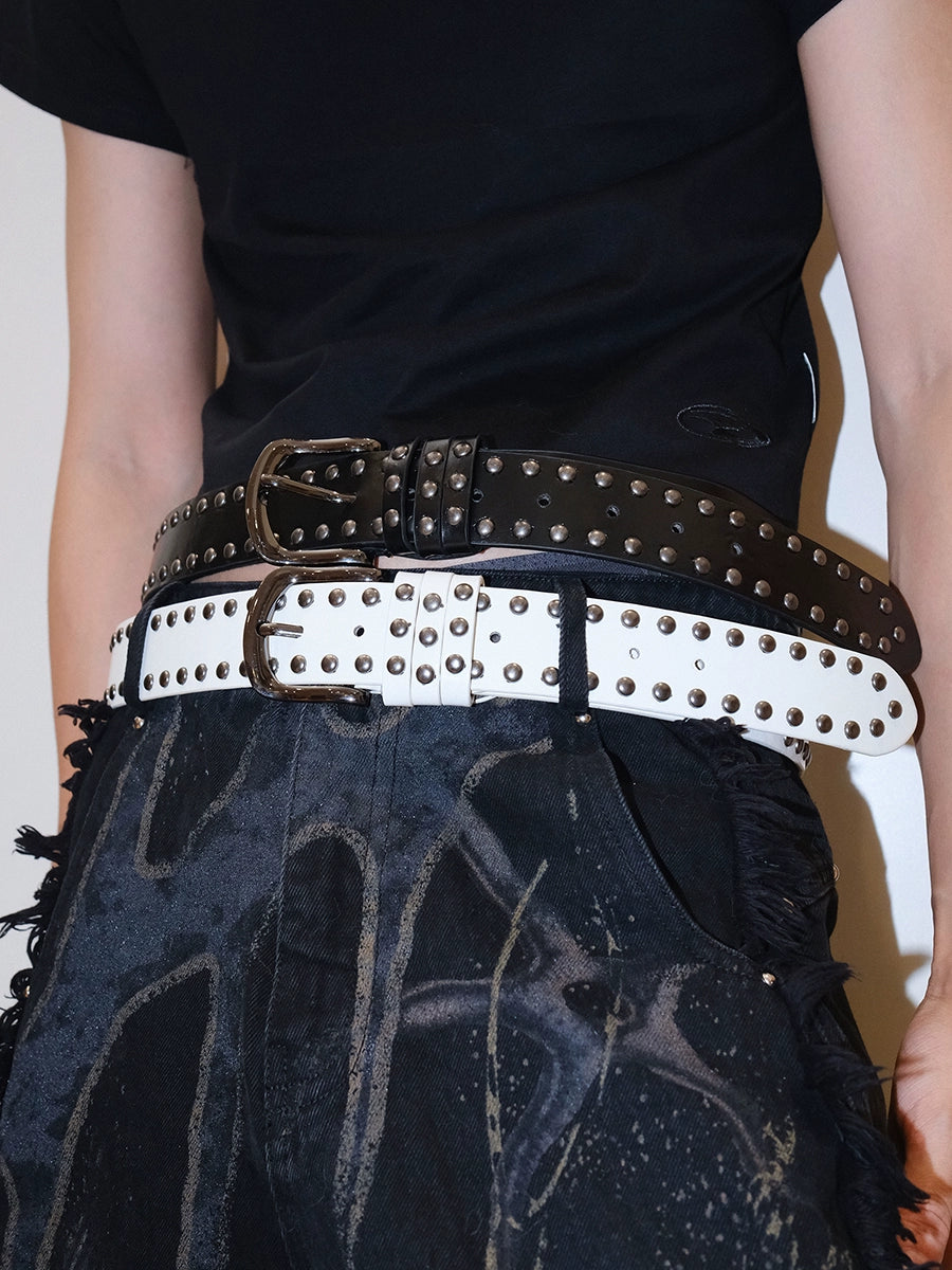 MONOCHROME EDGE DOUBLE BUCKLE BELT
