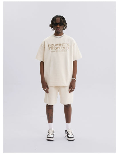 EMBROIDERY SUEDE T-SHIRTS