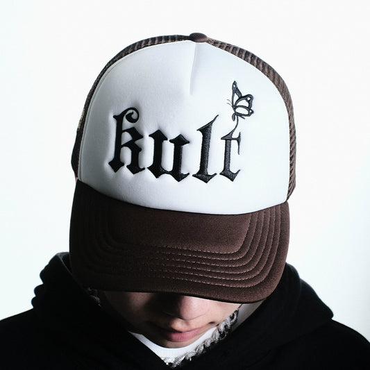 EMBROIDERY LOGO BUTTERFLY MESH CAP