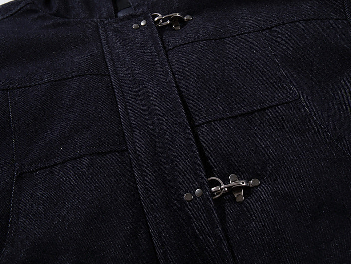 DENIM HOOD FIREMAN JACKET