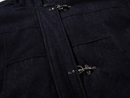 DENIM HOOD FIREMAN JACKET