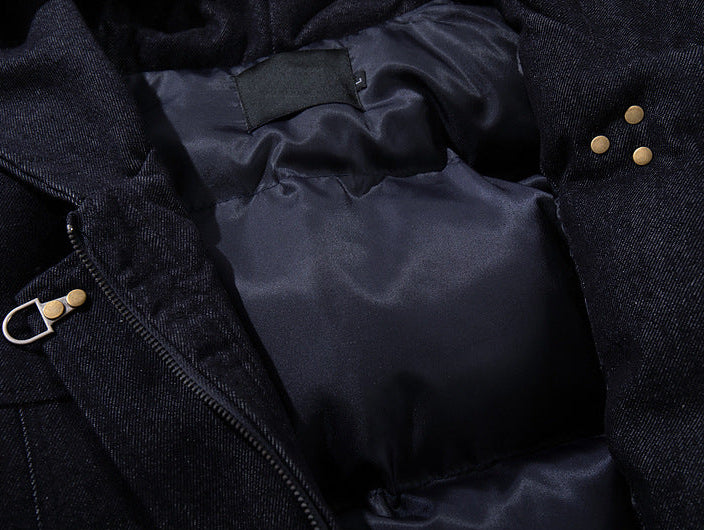 DENIM HOOD FIREMAN JACKET