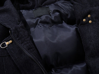 DENIM HOOD FIREMAN JACKET