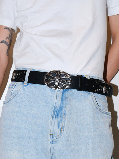 VINTAGE CROSS ICON TUDDED BELT