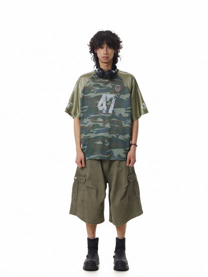 MESH CAMPOUFLAGE STITCHED JERSEY