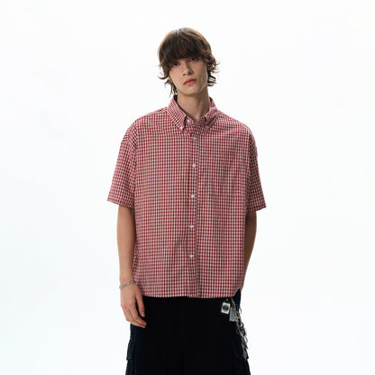 CHECKERED BUTTON-UP SHIRT