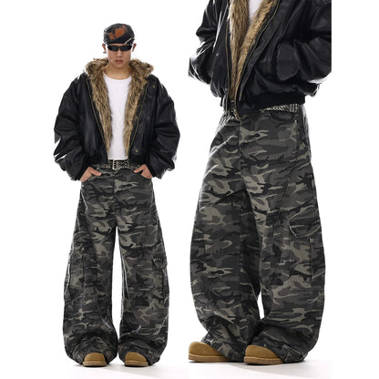 CAMO BAGGY CARGO PANTS