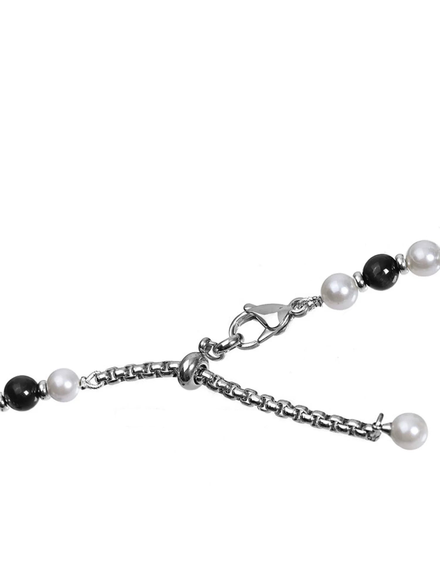 PEARL STONE ICED CROSS NECKRACE