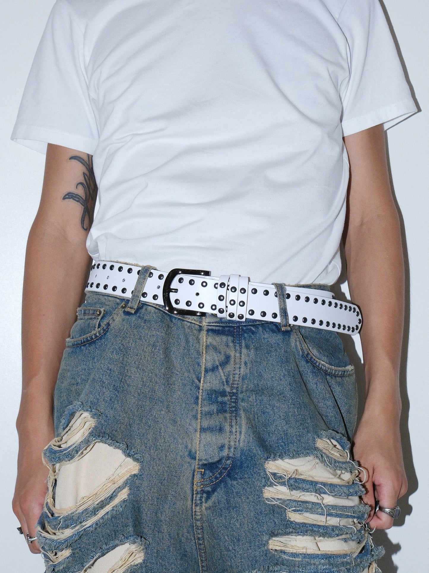 MONOCHROME EDGE DOUBLE BUCKLE BELT
