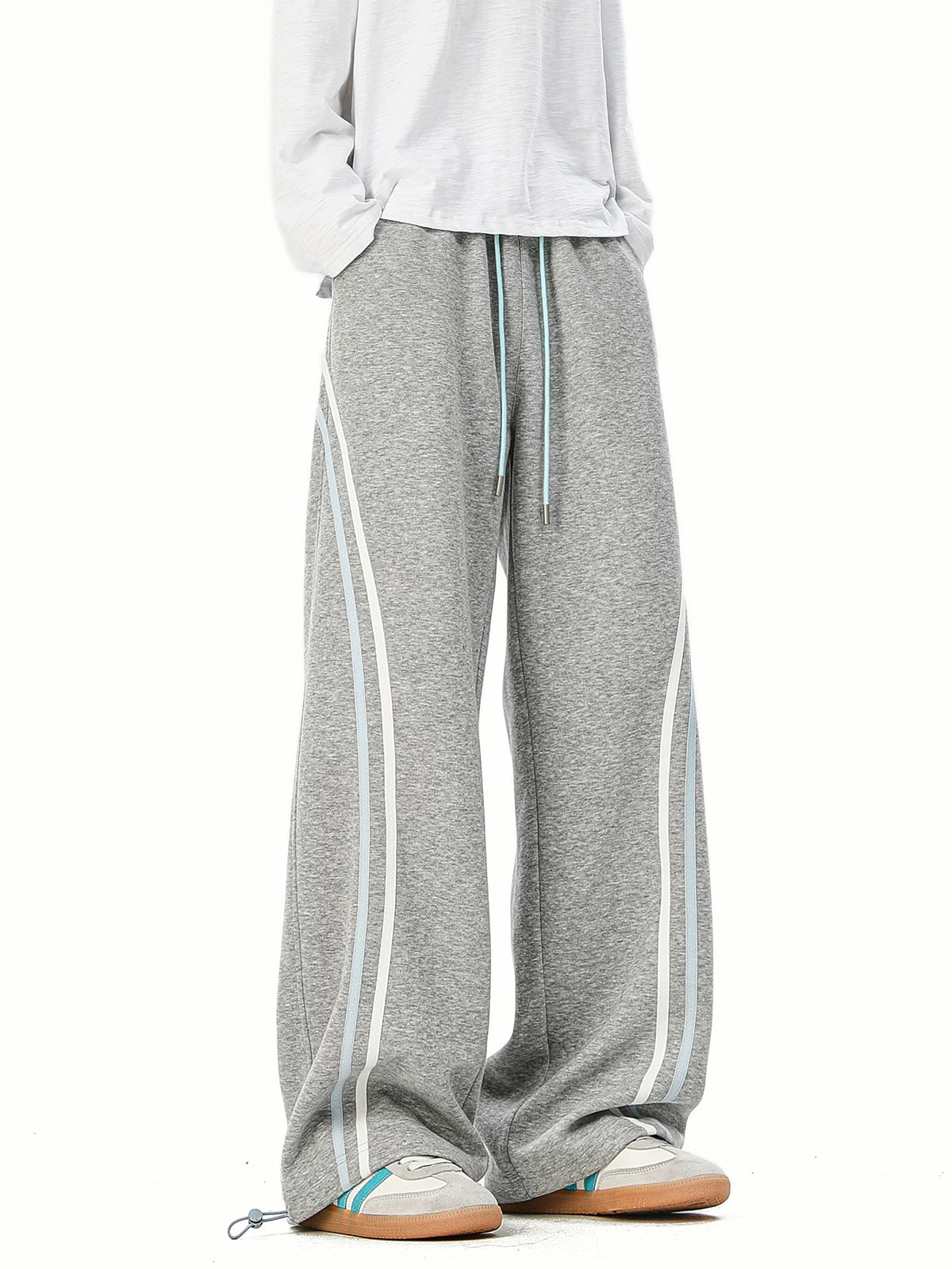 DOUBLE LINE WIDE SWEAT PANTS