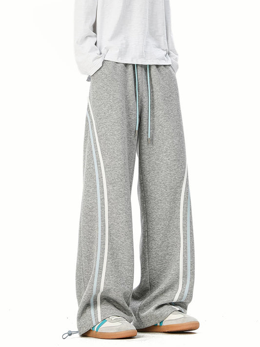 DOUBLE LINE WIDE SWEAT PANTS