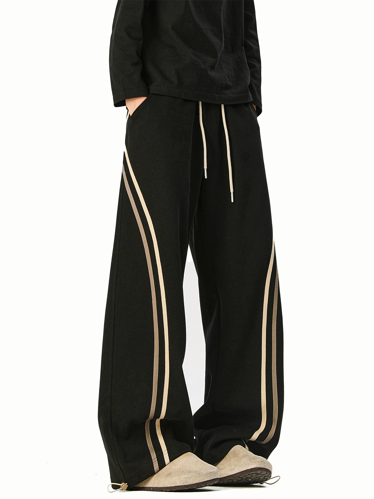 DOUBLE LINE WIDE SWEAT PANTS