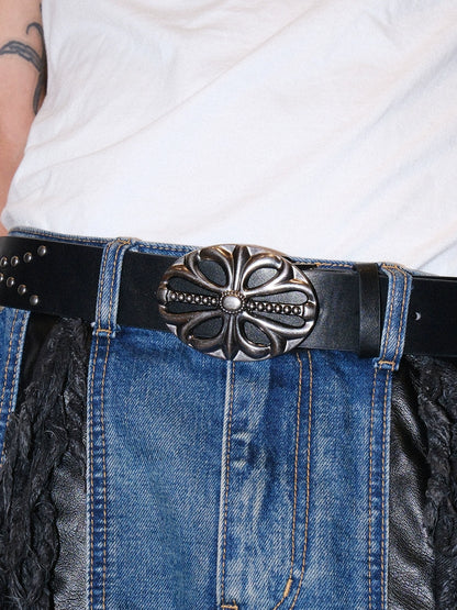 VINTAGE CROSS ICON TUDDED BELT