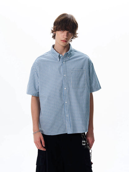 CHECKERED BUTTON-UP SHIRT