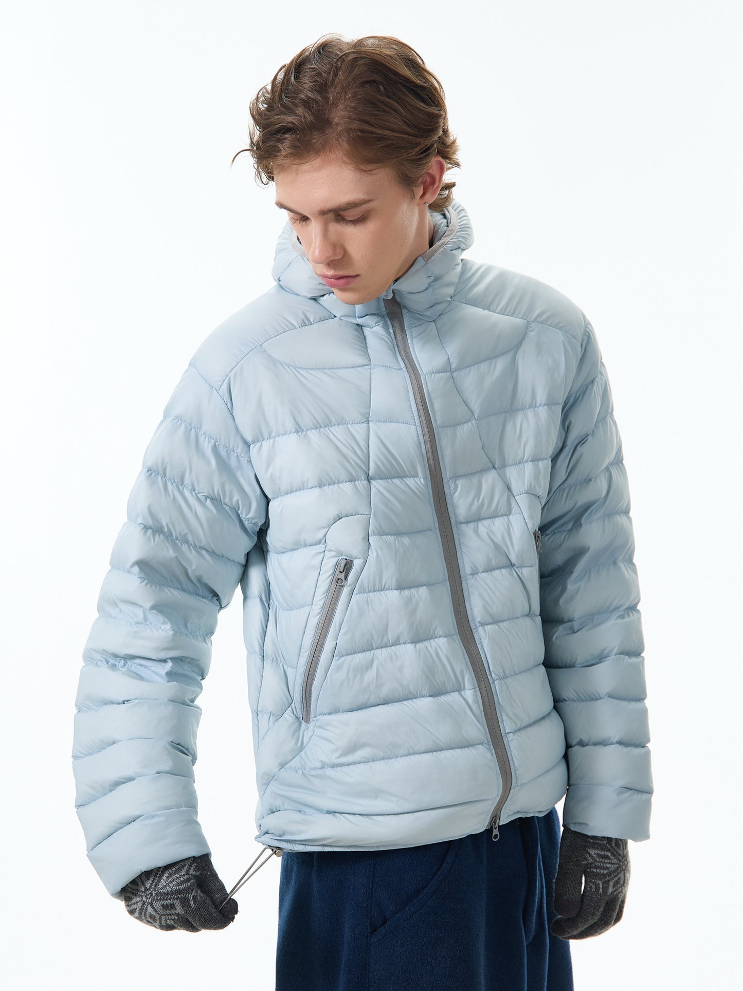LIGHTWEIGHT HOODED MICRO DOWN JACKET