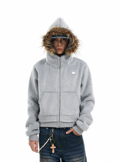 FROST FUR HOODED JACKET