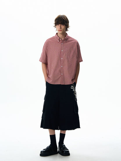 CHECKERED BUTTON-UP SHIRT