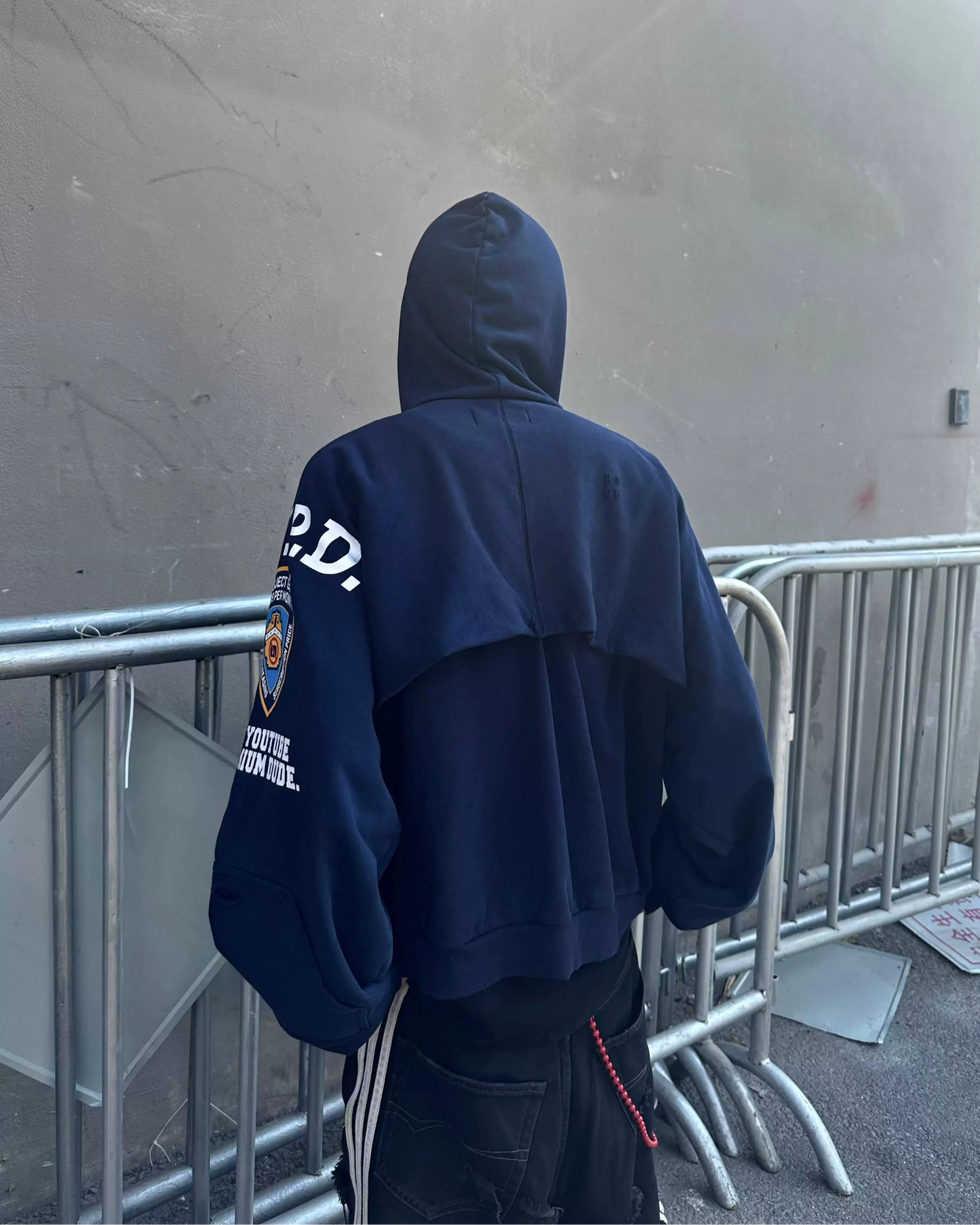 VINTAGE ARMY DISTRESSED ZIP HOODIE