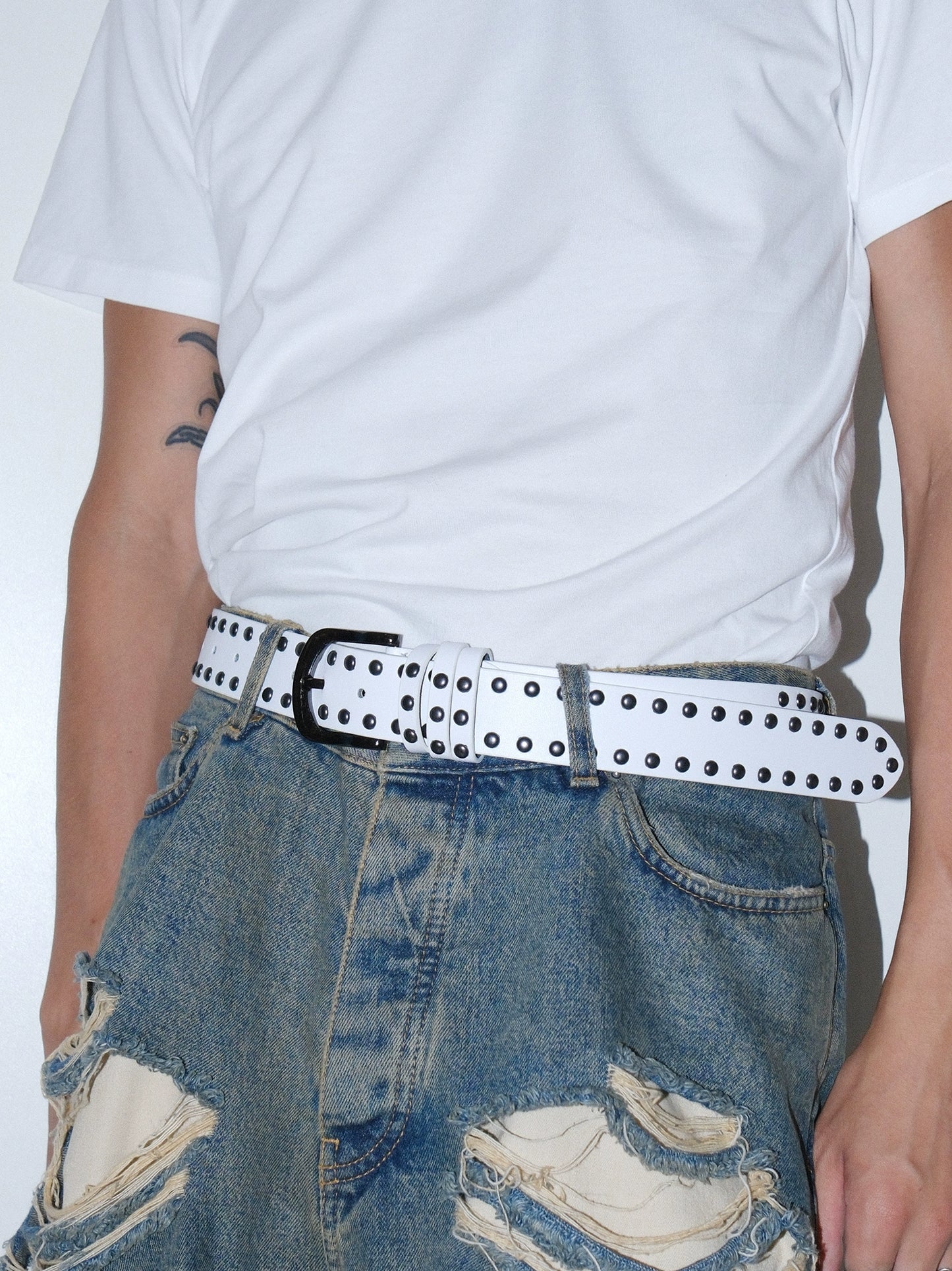MONOCHROME EDGE DOUBLE BUCKLE BELT
