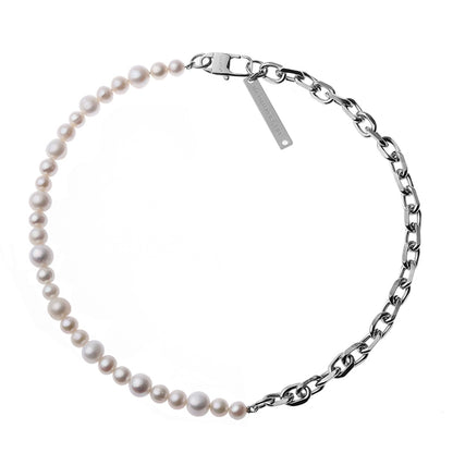 PEARL SPLICING CHAIN NECKLACE