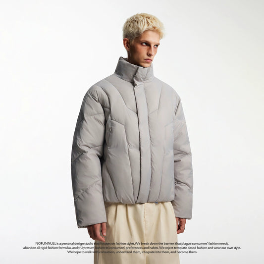 ESSENTIAL PUFFED STAND COLLAR DOWN JACKET