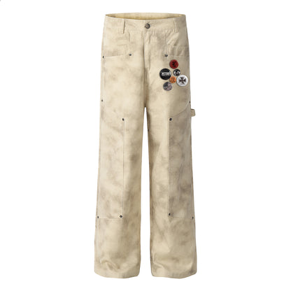 TIEDYE  DOUBLE KNEE CARGO PANTS