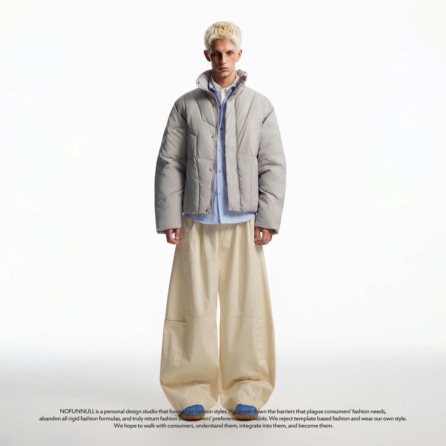 ESSENTIAL PUFFED STAND COLLAR DOWN JACKET