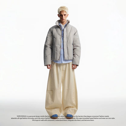 ESSENTIAL PUFFED STAND COLLAR DOWN JACKET