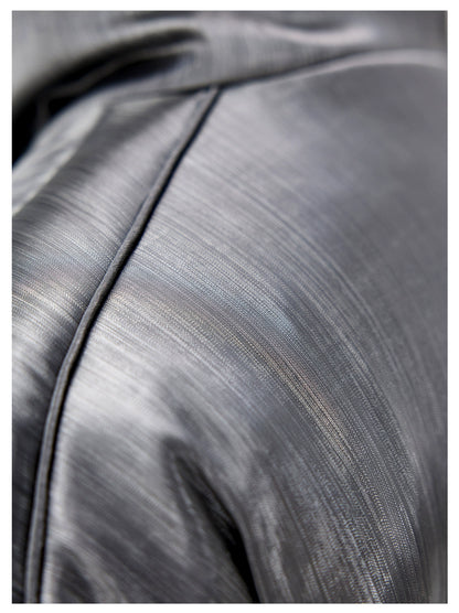 HEAVY LIQUID METAL TEXTURE DOWN JACKET