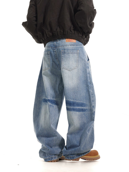 VINTAGE WASHED BAGGY DENIM PANTS