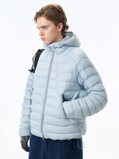 LIGHTWEIGHT HOODED MICRO DOWN JACKET