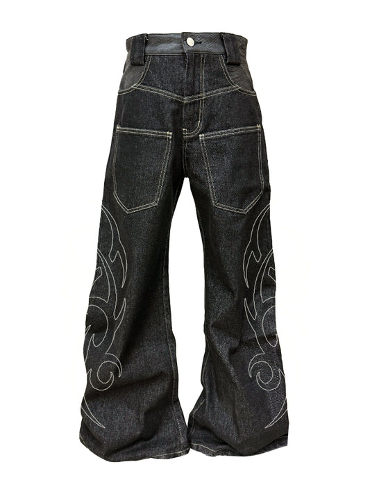 SIDE GRAPHIC REVERSE POCKET DENIM