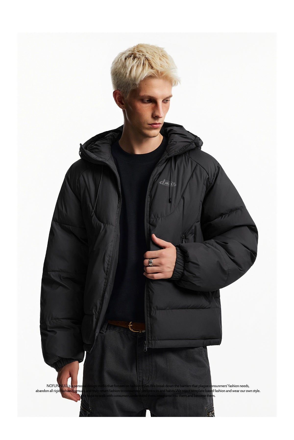DUSK SHADOW HOODED DOWN JACKET
