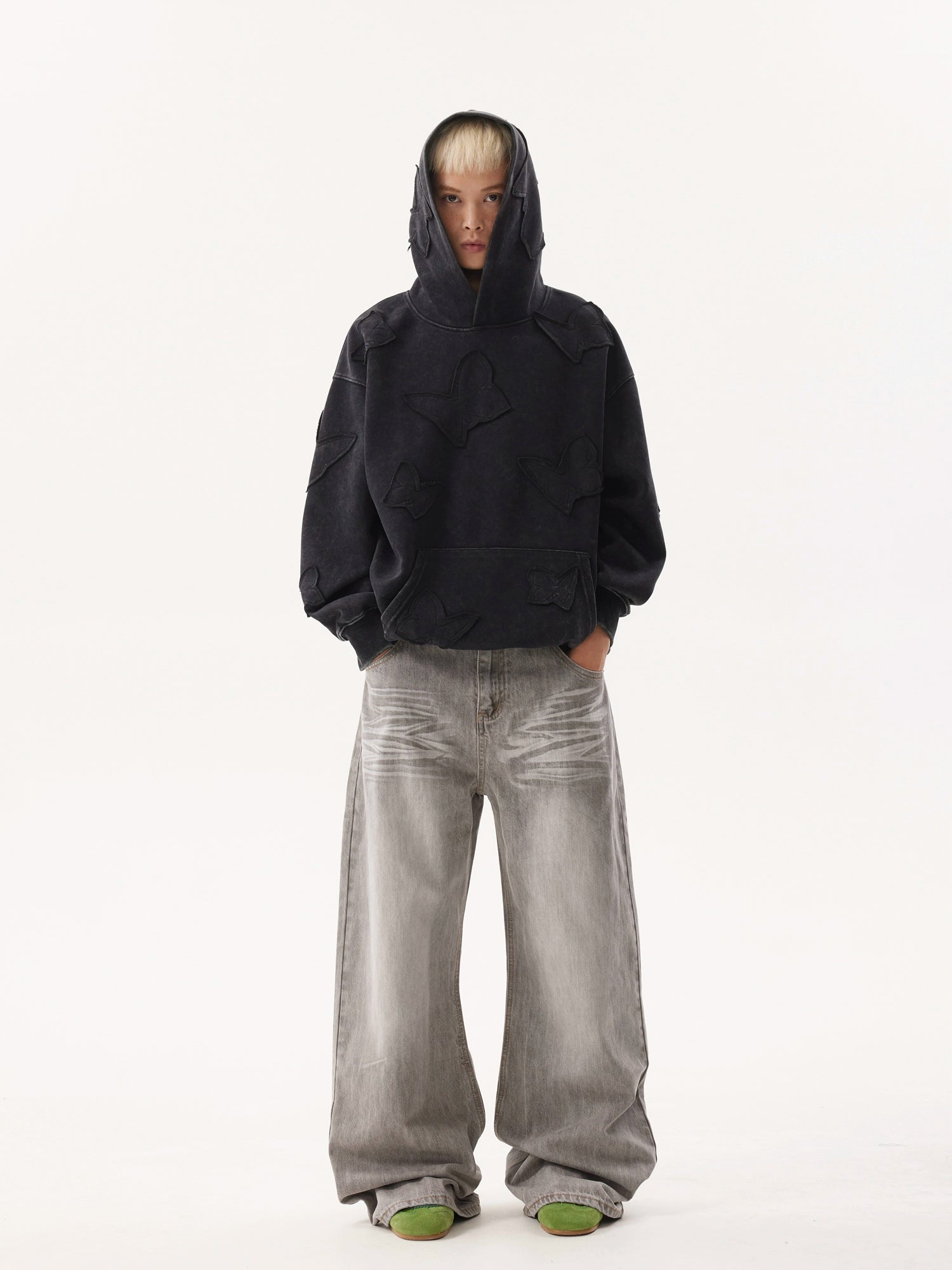 【サイズ1】geeks baggy denim pants バギーデニム パンツ WASH AGED BAGGY DENIM PANTS – GEEK