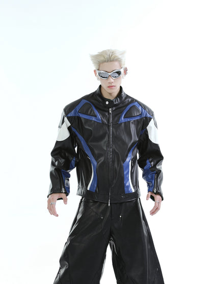 PU LEATHER BIKER JACKET