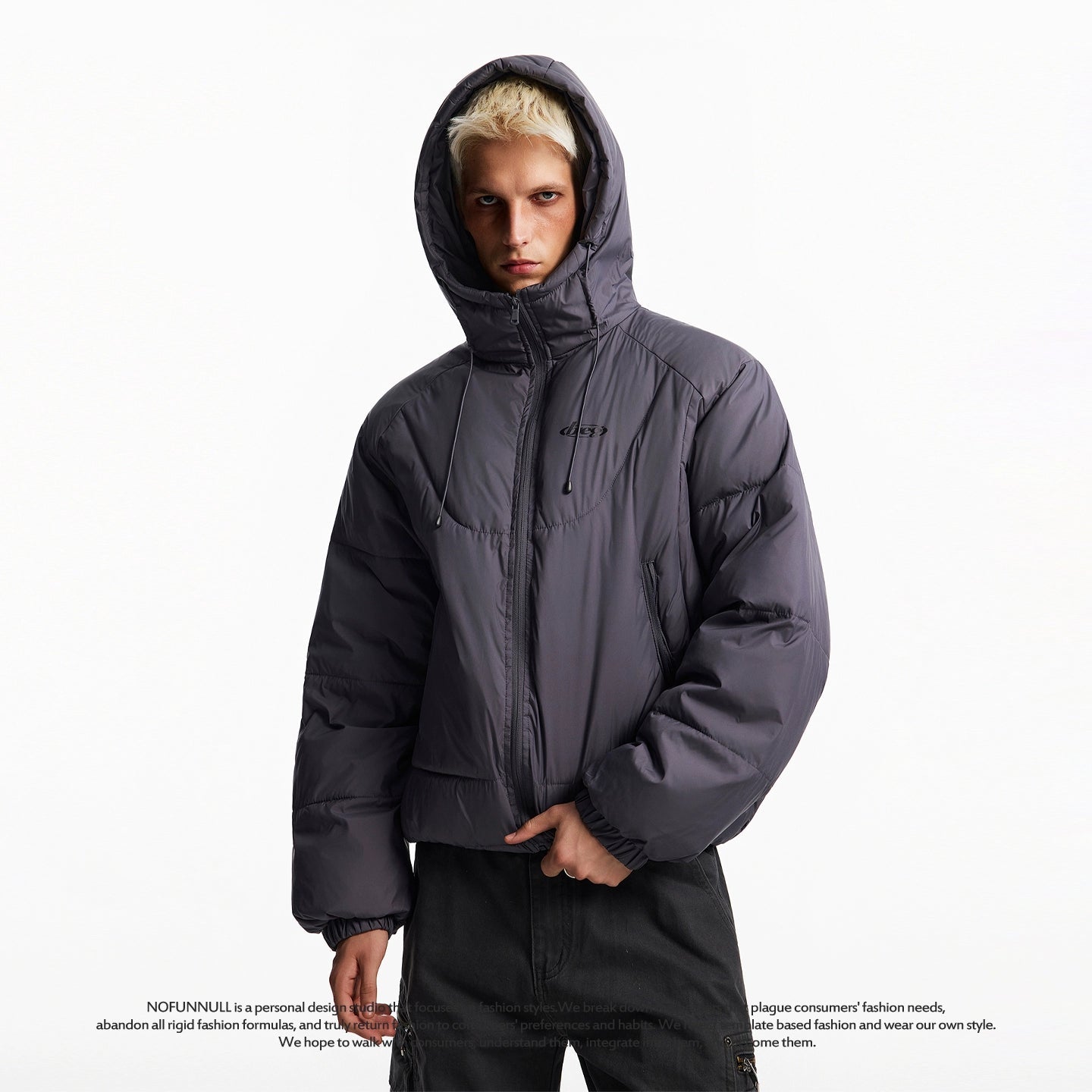 DUSK SHADOW HOODED DOWN JACKET